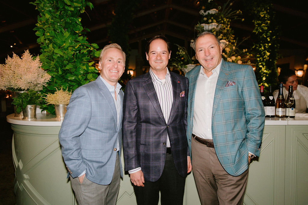 Brian Stanton, Scott Allison, Tracy Dieterich at Children's Memorial Hermann Hospital 'Fare La Fête' gala in Memorial Park. (Photo by Joseph West)