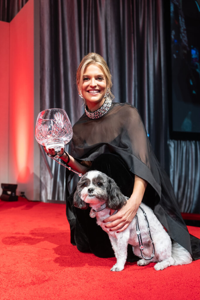 Carson Brown with Piper at the Citizens for Animal Protection Celebrity Paws Gala (Photo by Daniel Ortiz)