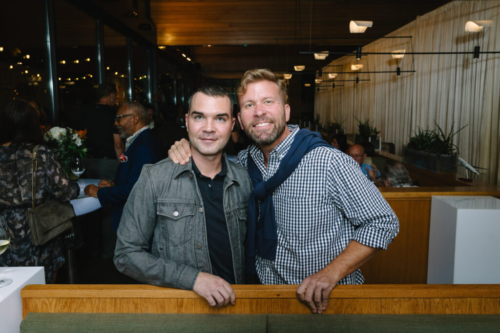Kyle Denton, Chris Daugherty at Foreign Fare launch at Traveler's Table (Photo by Johnny Than)