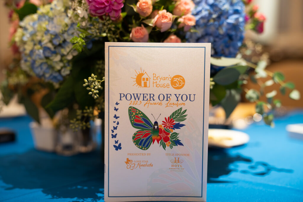 The Bryan's House Power of You Luncheon program. (Photo by Danny Campbell and Rob Wythe/Wythe Portrait Studio)