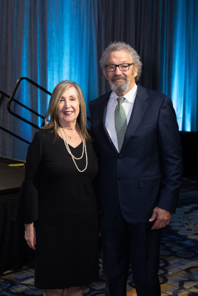 HMH interim co-executive director Tamara Savage, keynote speaker Thomas Schlamme at Holocaust Museum Houston's Guardian of the Human Spirit Award luncheon.  (Photo by Wilson Parish)