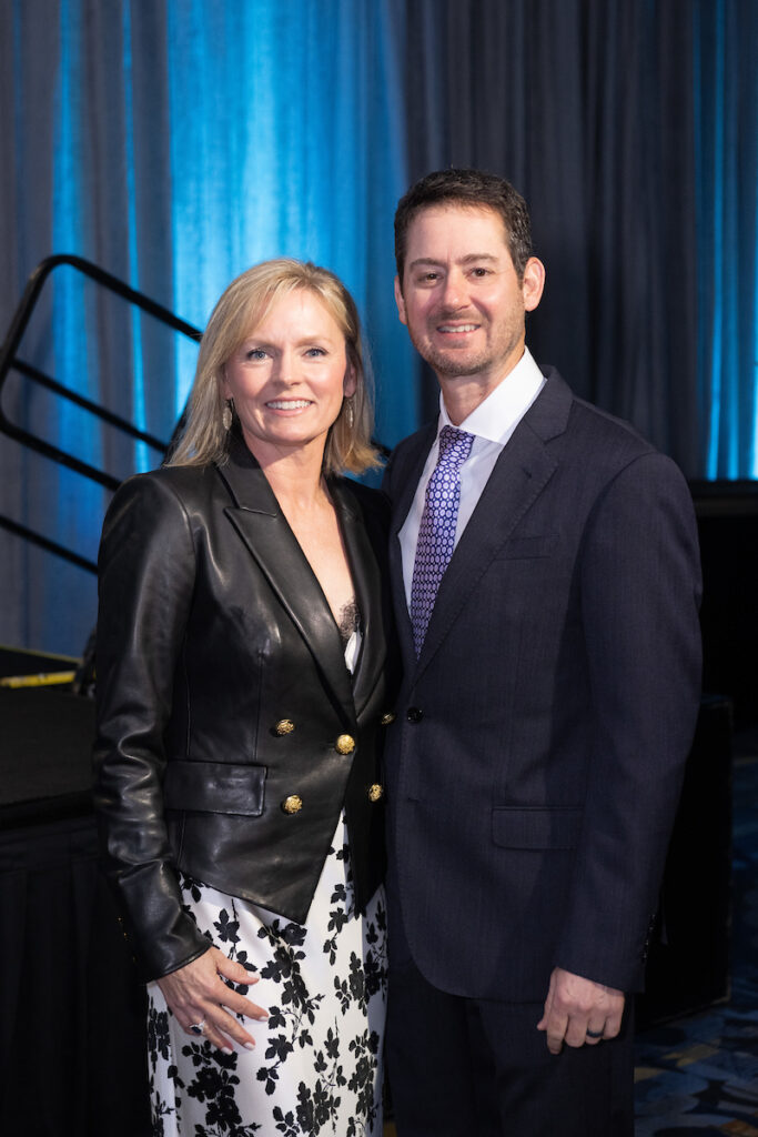 Luncheon chairs Mandy & Ronnie Caress at Holocaust Museum Houston's Guardian of the Human Spirit Award luncheon.  (Photo by Wilson Parish)