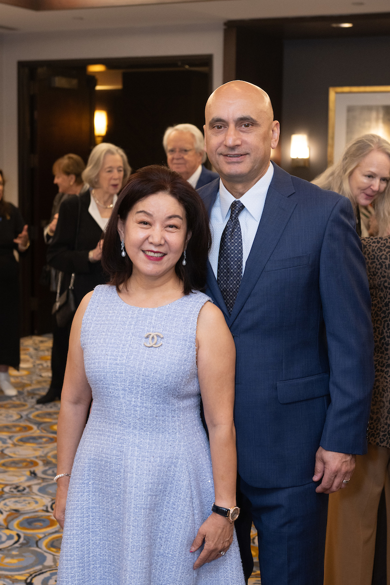 Nancy Li-Tarim & Soner Tarim at Holocaust Museum Houston's Guardian of the Human Spirit Award luncheon. (Photo by Wilson Parish)
