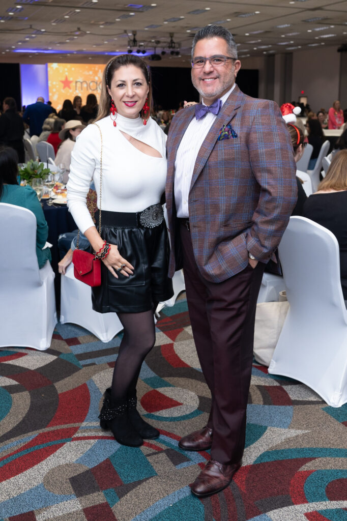 Debbie Elias, Dr. Roland Maldonado at the Houston Ballet Nutcracker Market Saks Fifth Avenue Fashion Show and  Luncheon. (Photo by Daniel Ortiz)