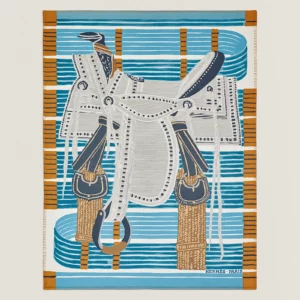 Extravagant Gifts 2023 – Hermes Selle Trophee Blanket in 100 percent cashmere