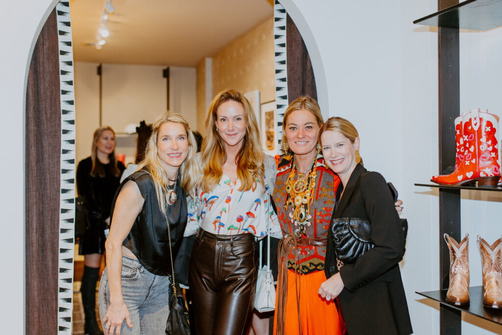 Greer Dexter, Allison O'Neil, Allison Bagley, Marjory Newman at the Miron Crosby Houston pre-opening party. (Photo by Emma Umana)