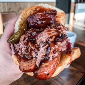 Heim – The barbecue snob sandwich feeds the heartiest of appetites.