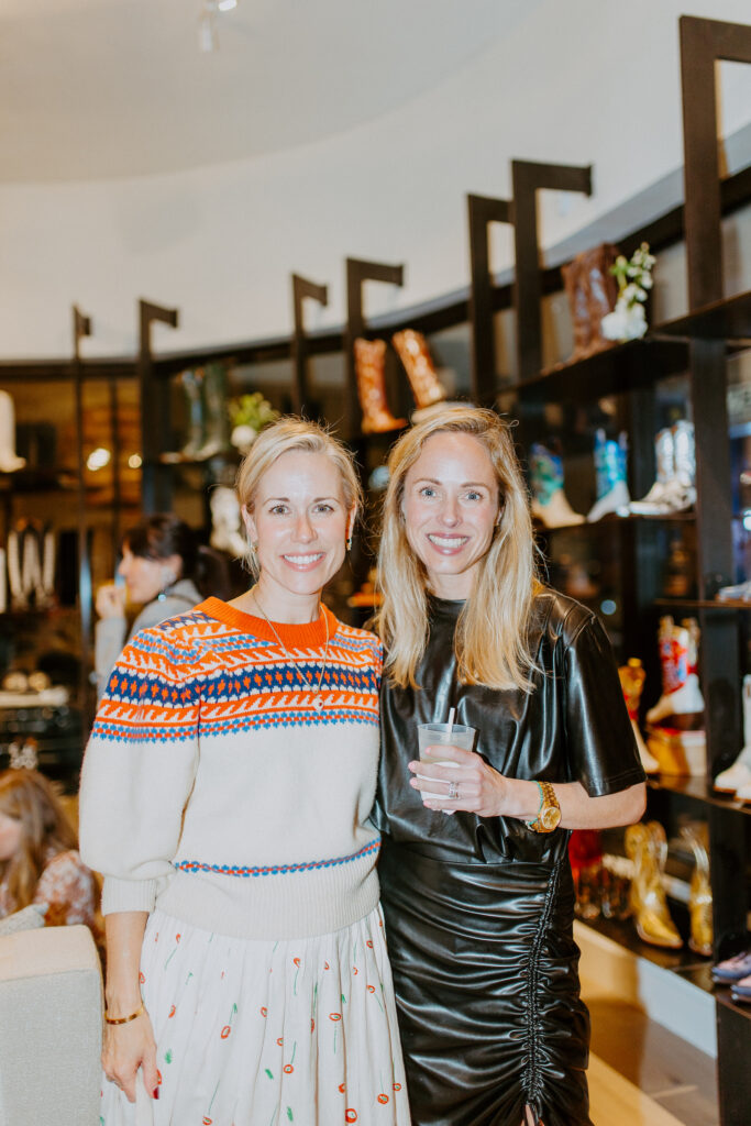 Hunter Bell, Lizzie Means Duplantis at the Miron Crosby Houston pre-opening party. (Photo by Emma Umana)