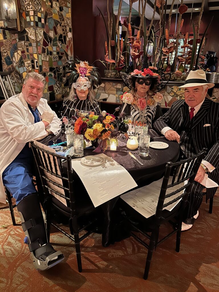  A group of trés chic costumed revelers  a the La Griglia Halloween bash. (Photo by Shelby Hodge)