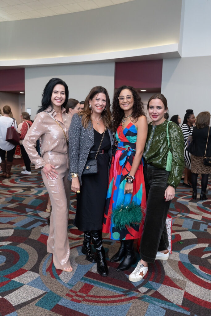 Jennifer Molleda, Ally Shell, Jasmine Long, Michelle Reyna Wymes at the Houston Ballet Nutcracker Market Macy's Fashion Show and Luncheon. (Photo by Daniel Ortiz)
