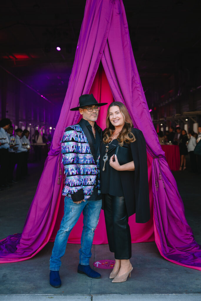 Featured artist Patrick Medrano, Katy Anderson at Houston Arts Alliance's Add On Art Gala (Photo by Johnny Than)