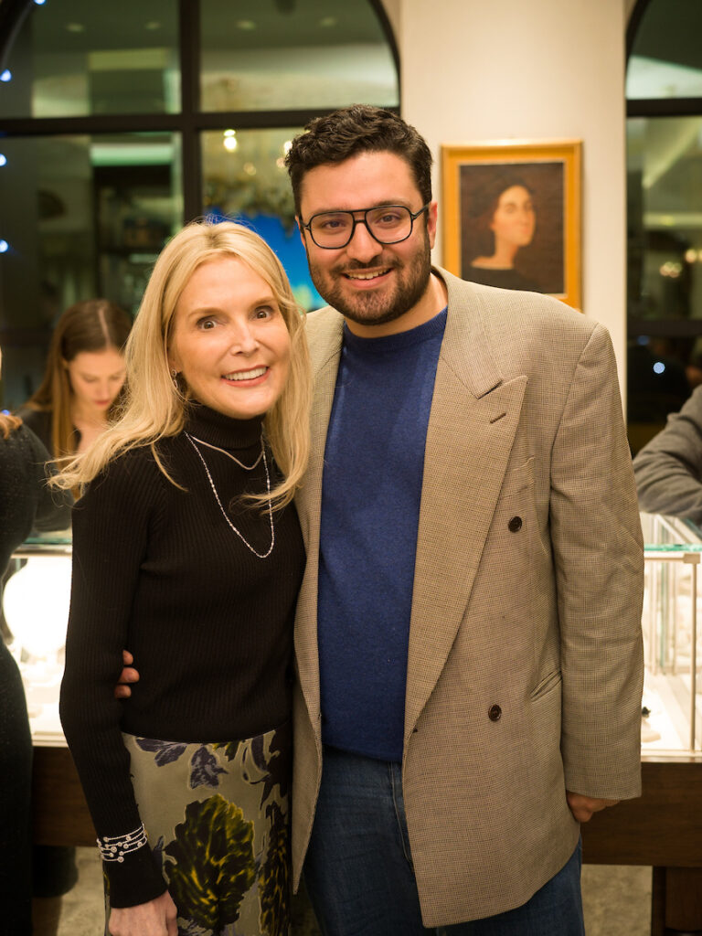 Kristen Cannon, Amir Taghi at the Valobra Master Jewelers holiday client appreciation party. (Photo by Daniel Ortiz)