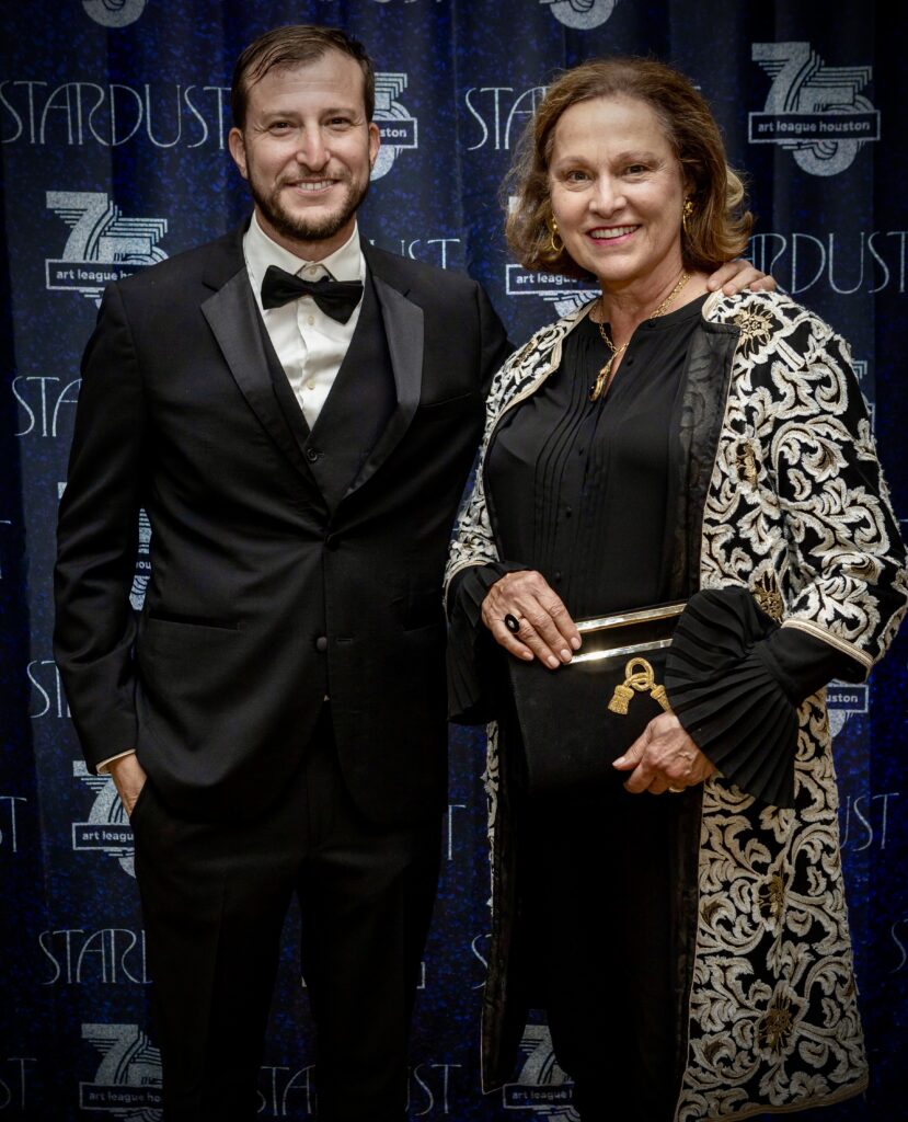 Jeff Kaplan, Minnette Boesel at Art League Houston’s 75th Anniversary Gala (Photo by Alex Barber and Laura Burlton)