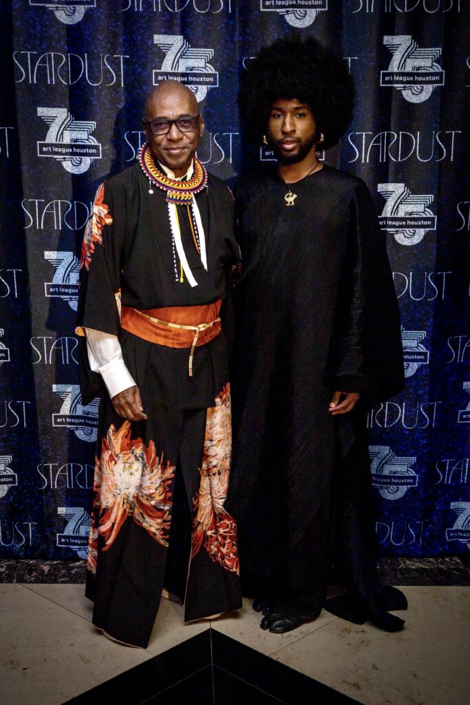 Selven O'Keef Jarmon, Christoper Paul at Art League Houston’s 75th Anniversary Gala (Photo by Alex Barber and Laura Burlton)