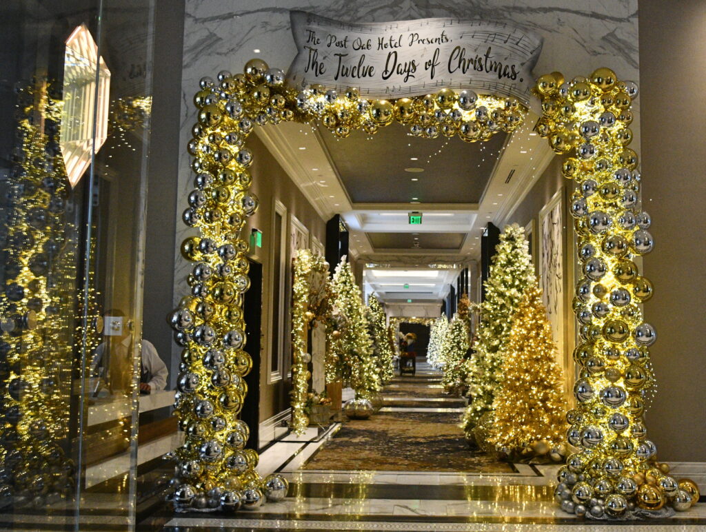The halls are expertly transformed into a Winter Wonderland. 