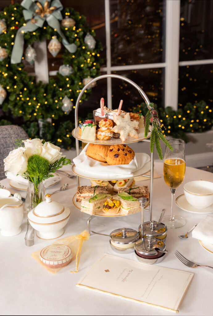 This holiday season, it’s pinkies up at afternoon tea at the Lancaster Hotel through December 31. (Photo by Teresa Rafidi)