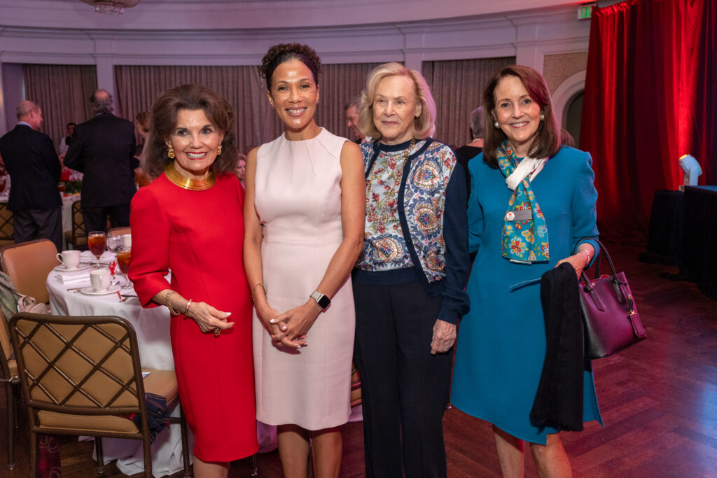 Linda McReynolds, Paula DesRoches, Anne Duncan, Jenny Elkins at the Salvation Army of Greater Houston Annual Luncheon