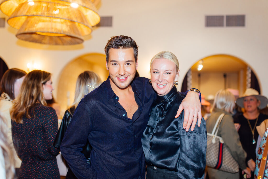 Lucas Somoza, Libby Cagle Taft at the Miron Crosby Houston pre-opening party. (Photo by Emma Umana)