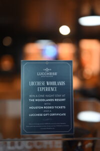 There were several give-aways at the grand opening of the new Lucchese store — gift certificates, Rodeo tickets, and a night at The Woodlands Resort (Photo by Lucchese Bootmaker)