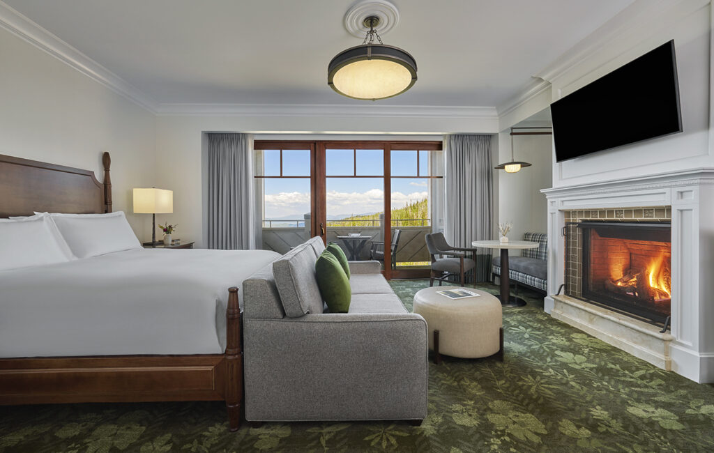 Guest rooms and suites were renovated by BraytonHughes Design Studio.