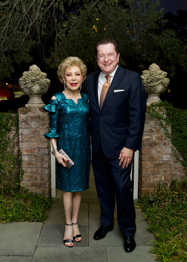 Ballet patron Margaret Alkek Williams, interior designer Bill Stubbs at the Houston Ballet Ball kick-off party. (Photo by Ashley Patranella)