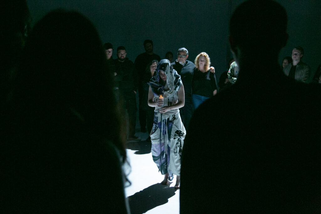The first "Repurposed Religion" performance took place in Los Angeles on October 25, 2023 at the avant-garde Creative Technology Center. (Photo by SemiTruck Studios)