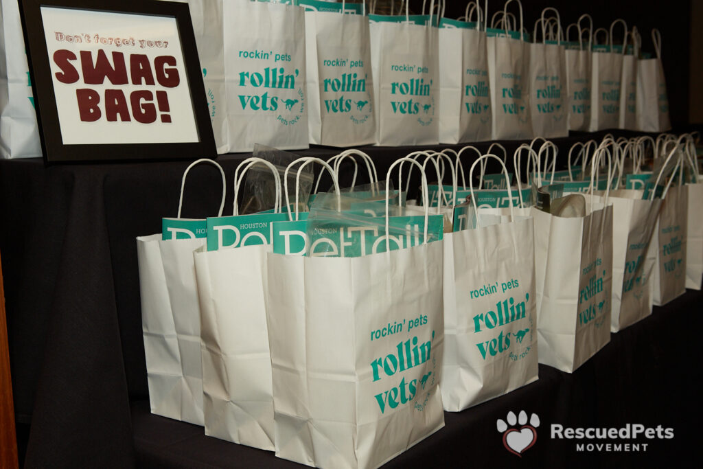 Swag bags for everyone!  (Photo by Rescued Pets Movement)
