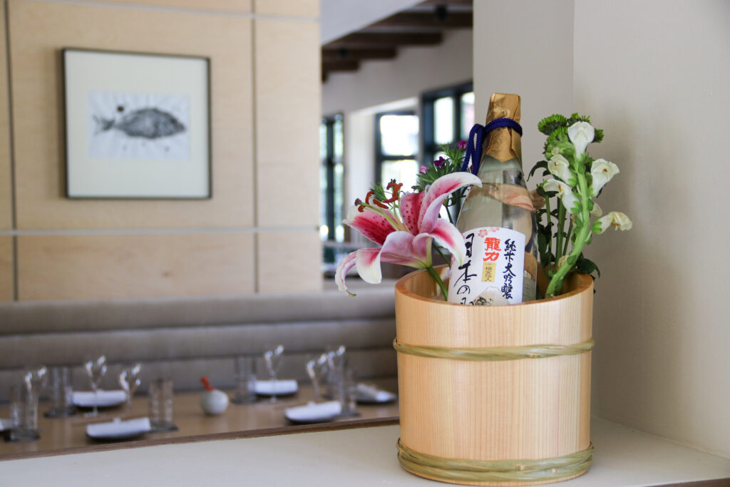 The sake service at Katami is unlike any other restaurant in Houston. (Photo by Casey Giltner)