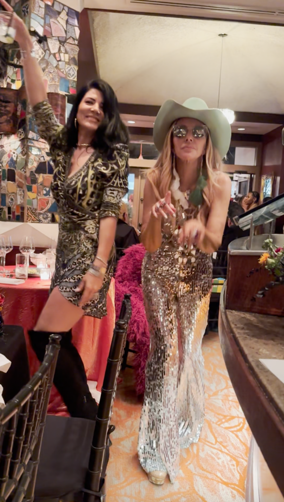 Dancing girls in glitter at the final La Griglia Halloween bash in the original location on West Gray. (Photo by Shelby Hodge)