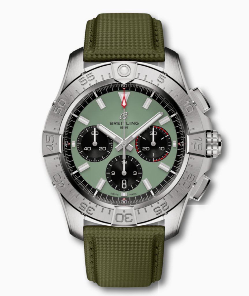 Breitling's Avenger B01 Chronograph ($8,000), available at select Breitling boutiques