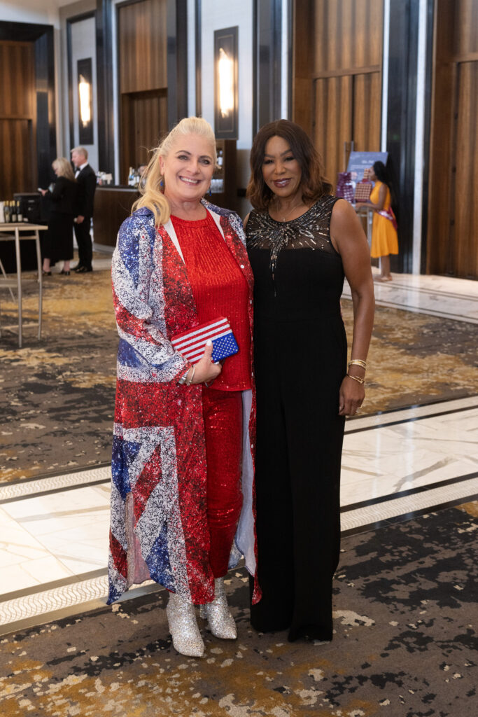 Sharon Pfeffer, Deborah Duncan at the British American Foundation of Texas gala (Photo by Wilson Parish)