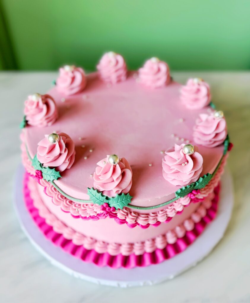 Society Bakery offers several designs of holiday cakes this season. (Courtesy)