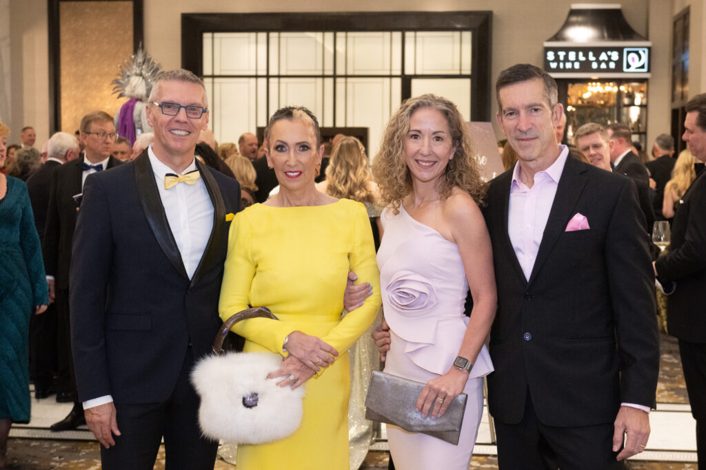 Steve Quick, Evelyn Maclean, Stephanie & Stuart Page at the British American Foundation of Texas gala (Photo by Wilson Parish)
