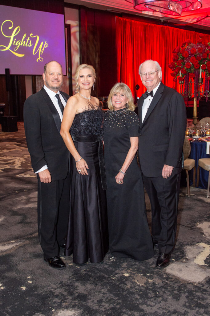 Theatre Under the Stars honorees Rob & Amy Pierce and gala chairs Zane & Brady Carruth. (Photo by Photo by David Power)