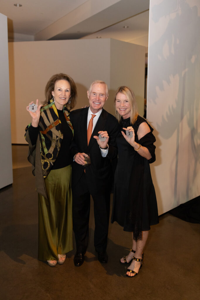 Terry & Tommy Smith, Anne Hamman Broillier at the preview of HMNS' re-imagined Welch Hall: Matter & Motion (Photo by Mike Rathke, HMNS Photographer)
