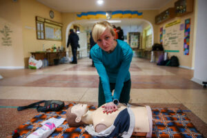 February 26th 2022, Zhytomyr, UkraineLocal doctor (pediatrician