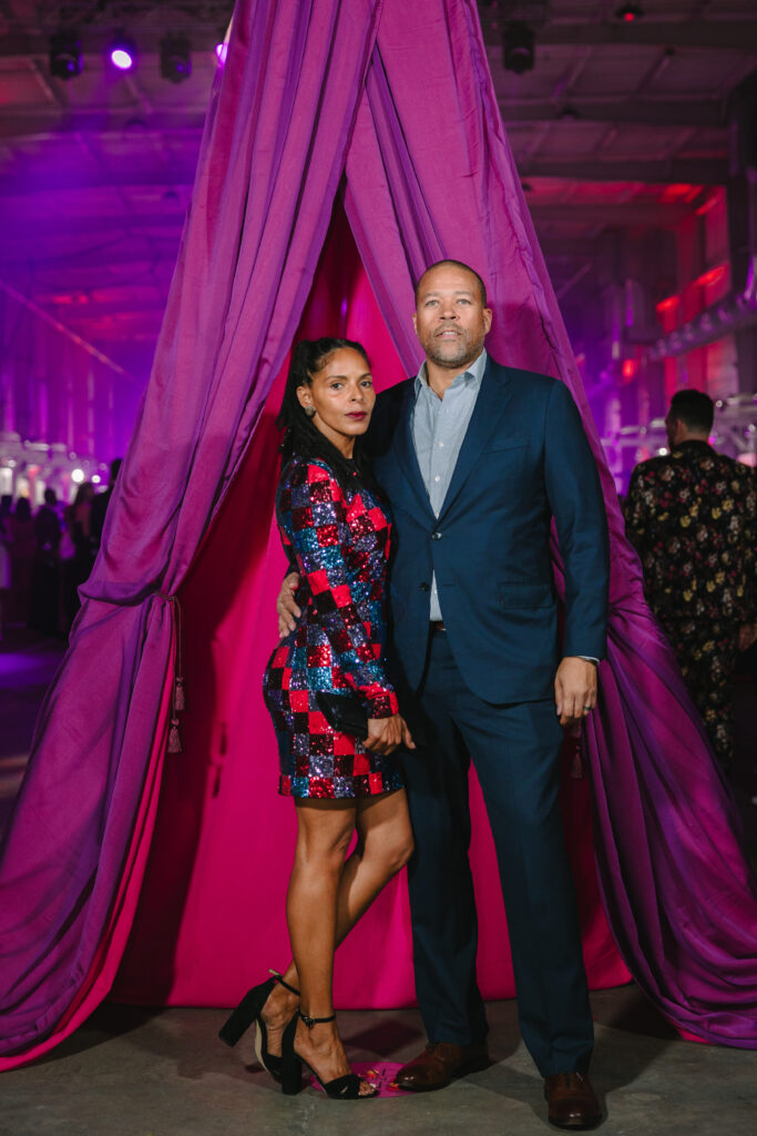 Featured artist Zsavon Butler, Nicholas Stuart at Houston Arts Alliance's Add On Art Gala (Photo by Johnny Than)