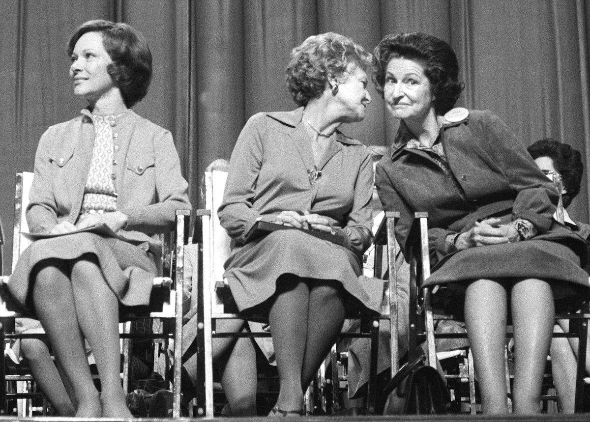 439 FIRSTLADIESTALK, Betty Ford, Lady Bird Johnson, Rosalyn Carter, 1977