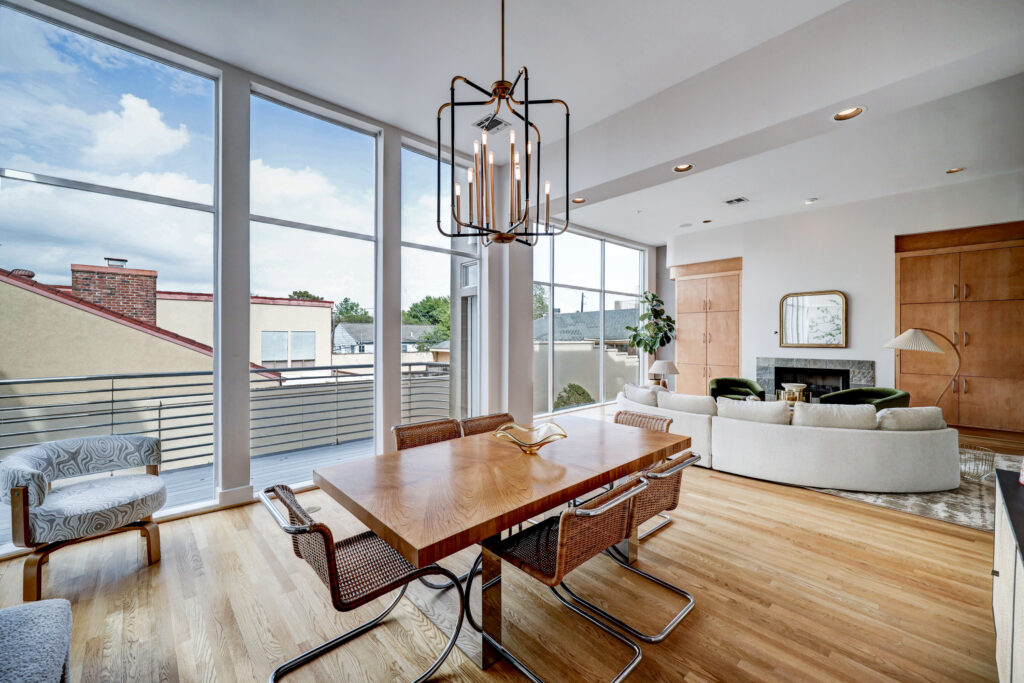 Natural light fills the common spaces.