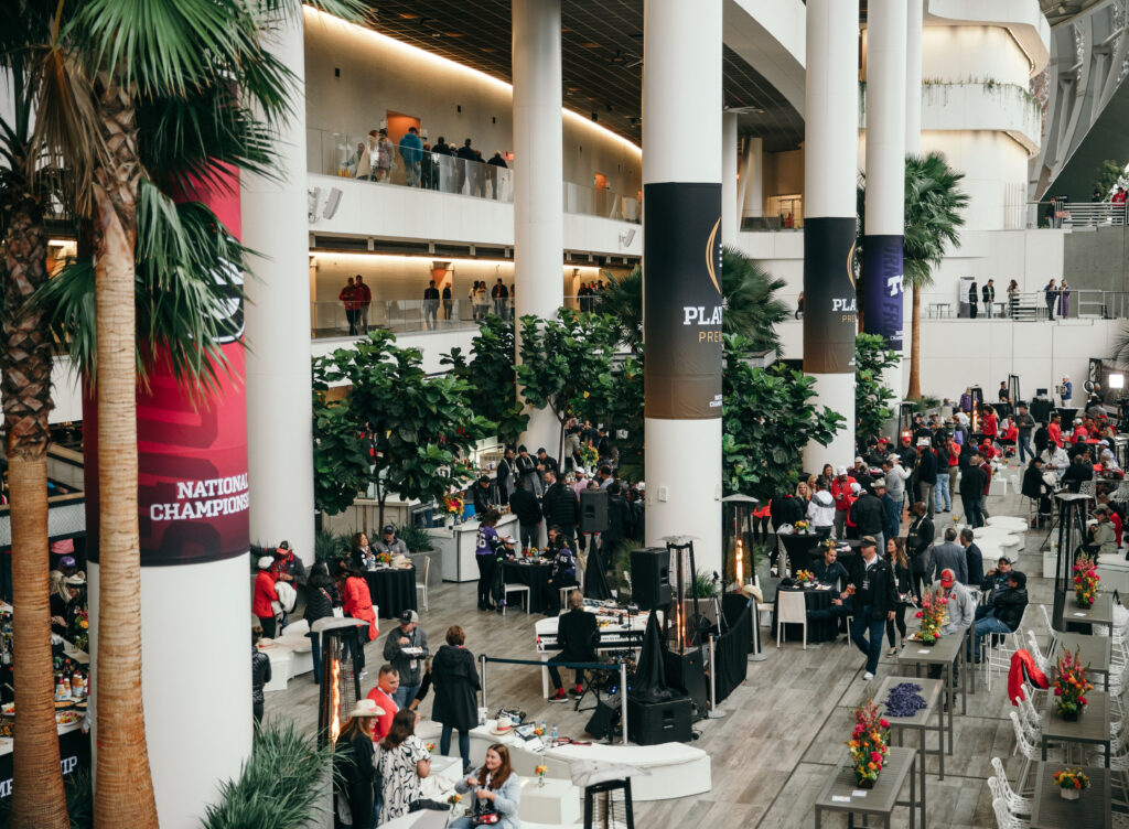 A kickoff party is part of the elevated experiences that REVELxp brings to the College Football Playoffs.