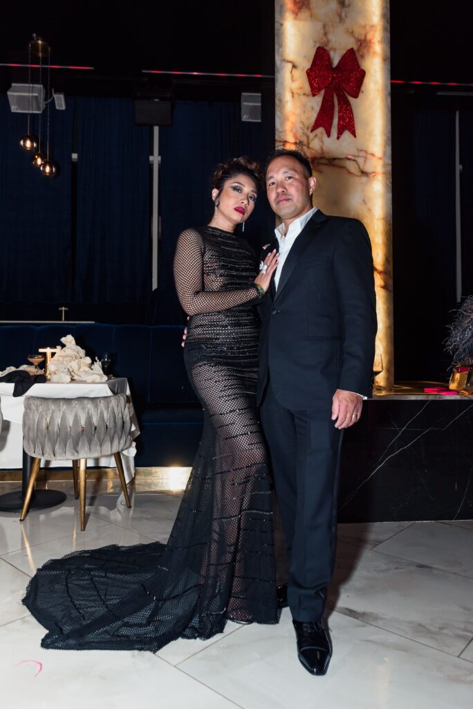 Jacuelyn Pio Roda & Ryan Roda the 50th anniversary celebration of the fashion Battle of Versailles.  (Photo by Torry Sledge)