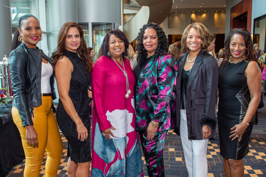 Yolanda Marsh, Cletiane Rana, Lisa Monroe, Lavette Simpson, Terri Gee, Vicki Wilson at the Child Advocates Angels of Hope Luncheon (Photo by Jacob Power)