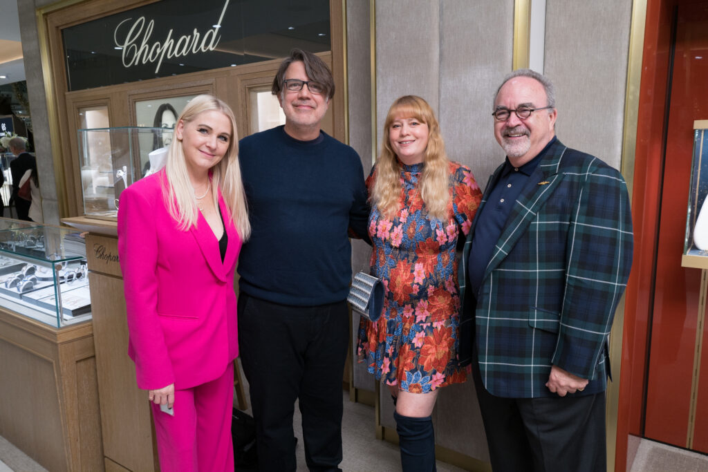 Alicia & Scott Stevenson, Nikki Anderson, Thomas McQuilling at the Zadok holiday party (Photo by Daniel Ortiz)