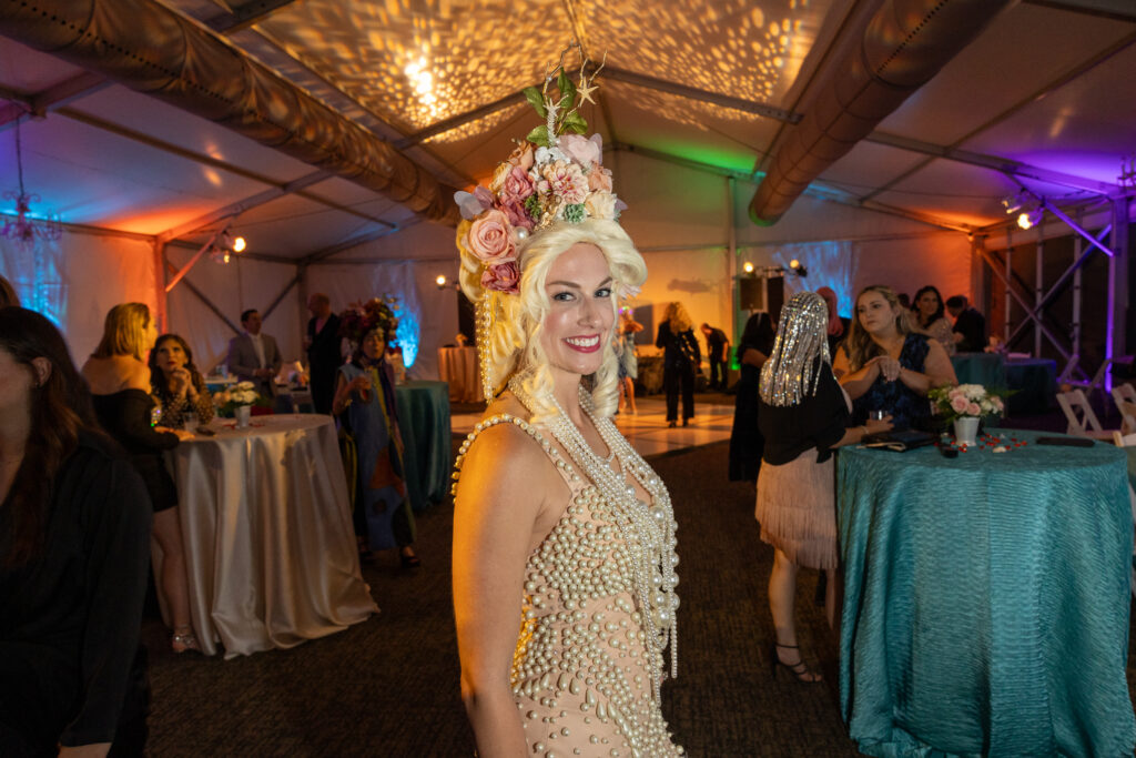 Ashley Sloan at Lawndale Art Center Hair Ball  (Photo by Jenny Antill Clifton)