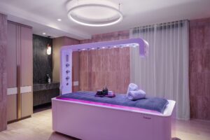 The newly installed Vichy Table certainly stands out at The Crescent Hotel Fort Worth. (Photo by Canyon Ranch)