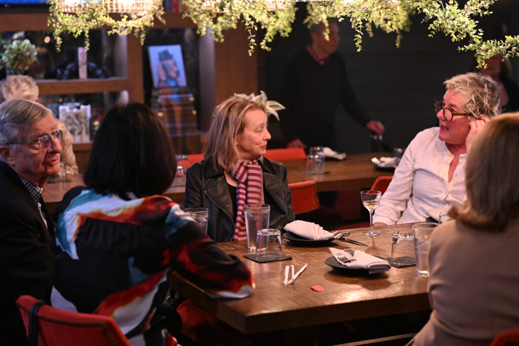 Carl Cunningham, Jamie Bernstein, Karen Bernstein at Houston Chamber Choir "Maestro" preview (Photo by Jeff Grass Photography)