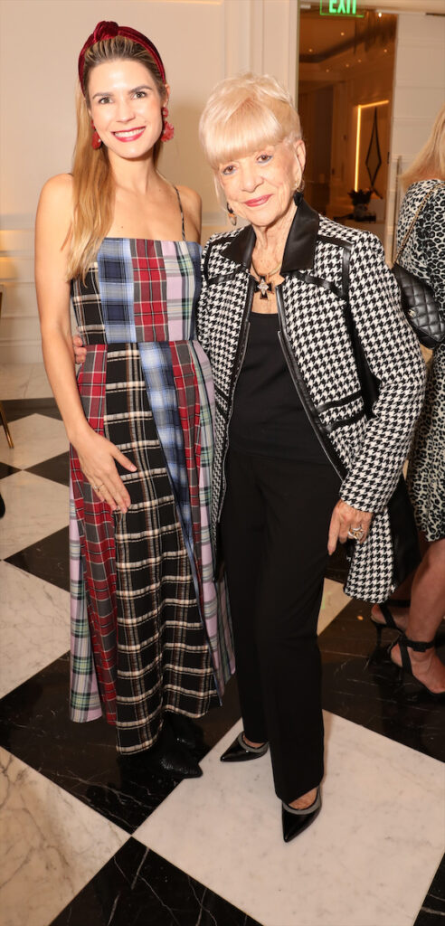 Claire Catrino and Barbara Bigham, pictured at the Patron Party at Hotel Swexan. (Photo by Rob Wythe)