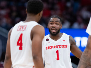 University of Houston's backcourt of LJ Cryer and Jamal Shead isas elite as they come in college basketball. (Photo by F. Carter Smith)