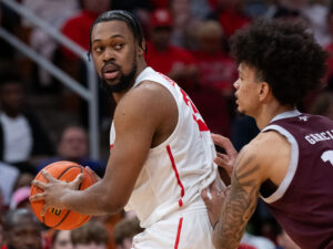 University of Houston Cougars defeated the Texas A&M University Aggies during the Halal Guys Showcase in the Toyota Center