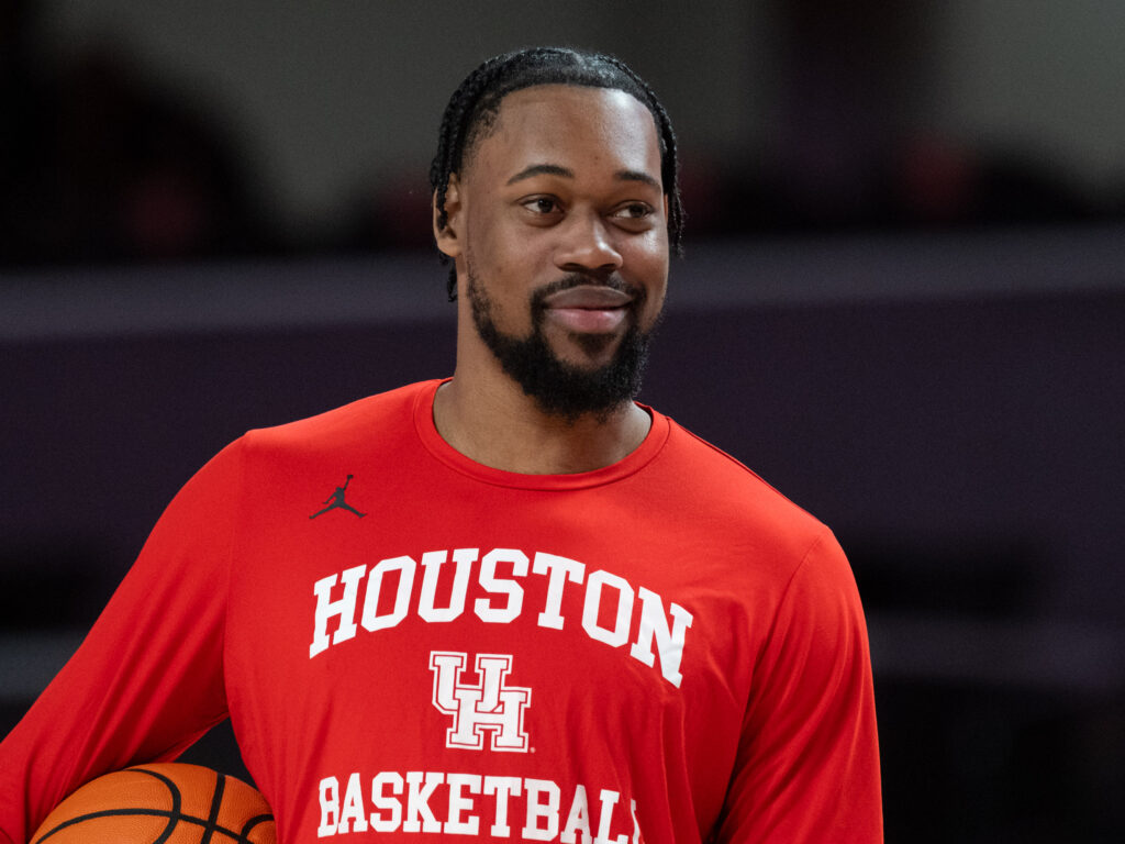 University of Houston senior power forward J'Wan Roberts won't let any injuries stop him on this Big 12 championship journey, (Photo.by F. Carter Smith)